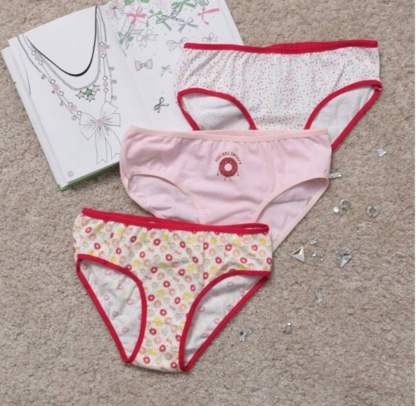 Kız Çocuk Desenli 3Lü Külot ürün görseli