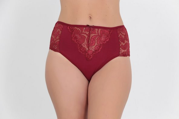 Dantel Detaylı Günlük Kadın Külot Bordo ürün görseli