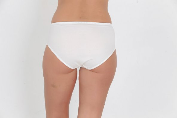 Yumuşak Dokulu Günlük Kadın Külot Ekru - Resim 3