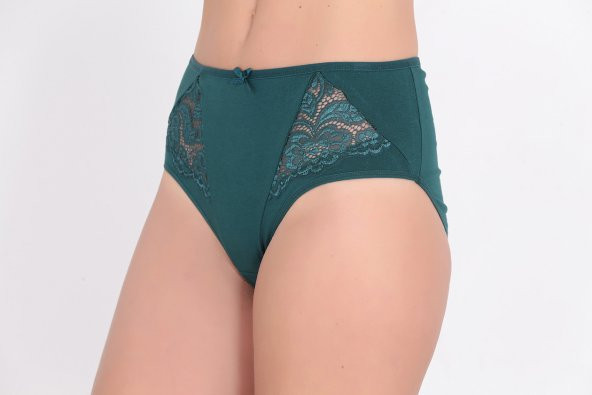 Dantel Detaylı Günlük Kadın Külot Yeşil - Resim 2