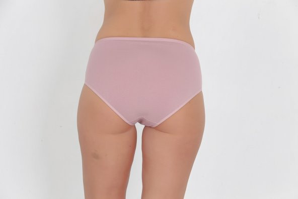 Önü Dantel Detaylı Günlük Kadın Külot Gül Kurusu - Resim 3