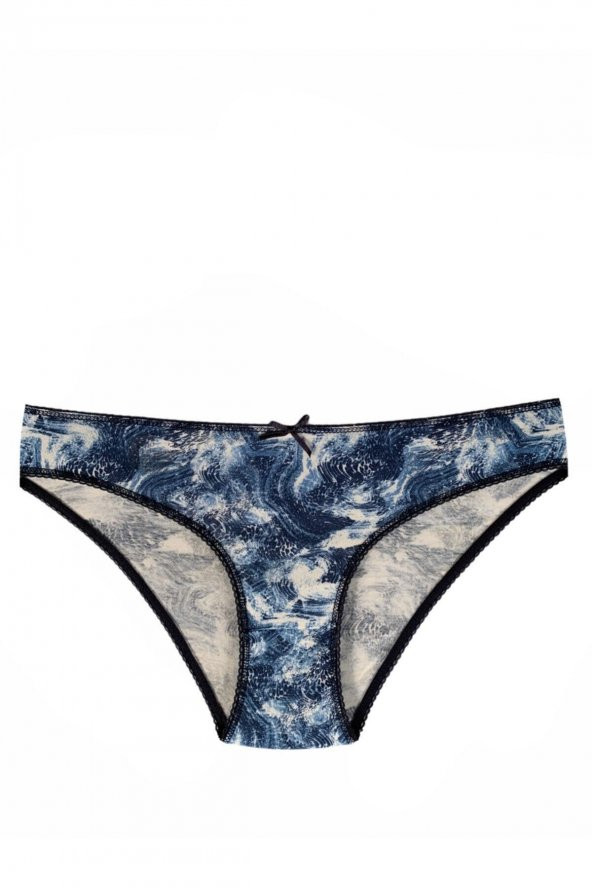 Kadın Slip Pamuklu Külot Koyu Mavi Renkli 7li Paket Iç Çamaşırı - Resim 2