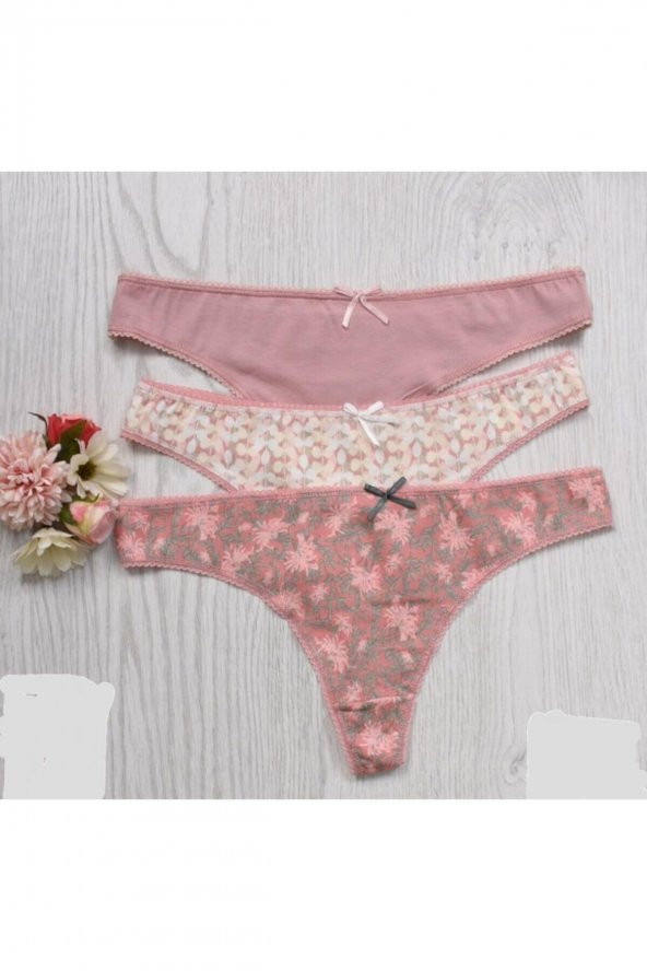 Kadın Renkli Tanga Külot - Resim 2