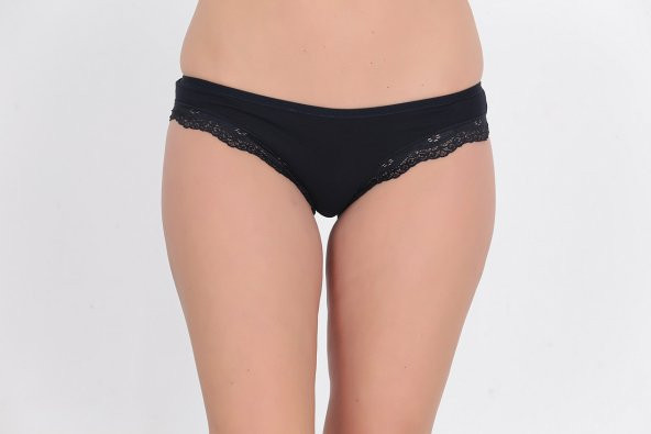 Dantel Detaylı Günlük Kadın Külot Lacivert ürün görseli