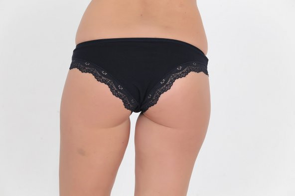 Dantel Detaylı Günlük Kadın Külot Lacivert - Resim 3