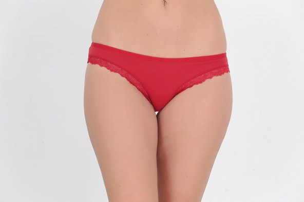 Dantel Detaylı Günlük Kadın Külot Kırmızı ürün görseli