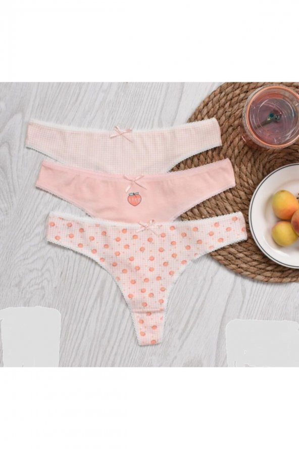 Kadın Renkli Tanga Külot - Resim 2