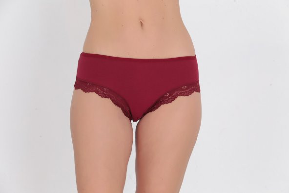 Dantel Detaylı Günlük Kadın Külot Bordo ürün görseli