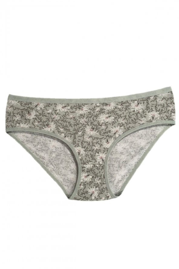 Kadın Pamuklu Bato Külot(yüksek Belli) Haki Yeşil 7li Paket - Resim 8