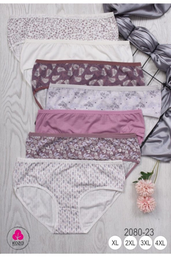 Kadın Pamuklu Yüksek Bel Bato Külot 7li ürün görseli