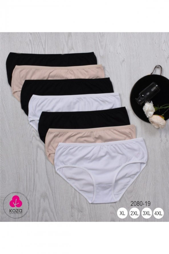 Kadın Pamuklu Yüksek Bel Bato Külot 7li ürün görseli