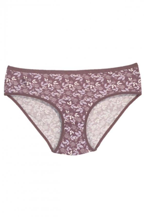 Kadın Soft Mor Pamuklu Bato Külot (Yüksek Belli)  7li Paket - Resim 3