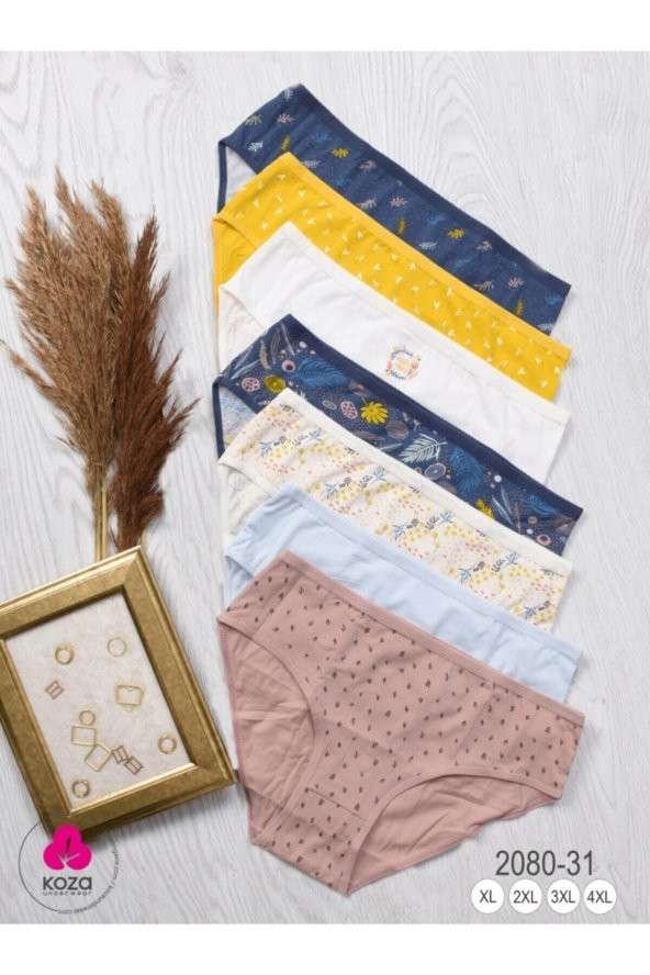 Kadın Pamuklu Yüksek Bel Bato Külot 7li ürün görseli