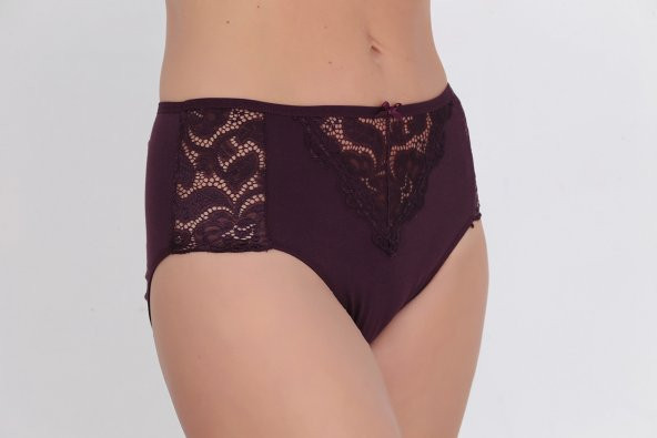 Dantel Detaylı Günlük Kadın Külot Lila - Resim 2