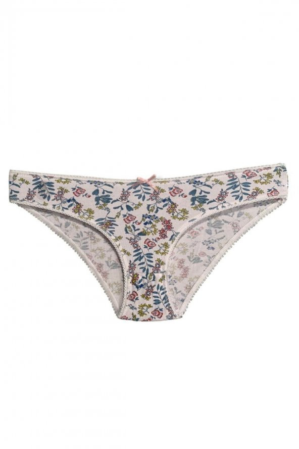 Kadın Pamuklu Slip Külot Turkuaz Renkte 7li Paket - Resim 3