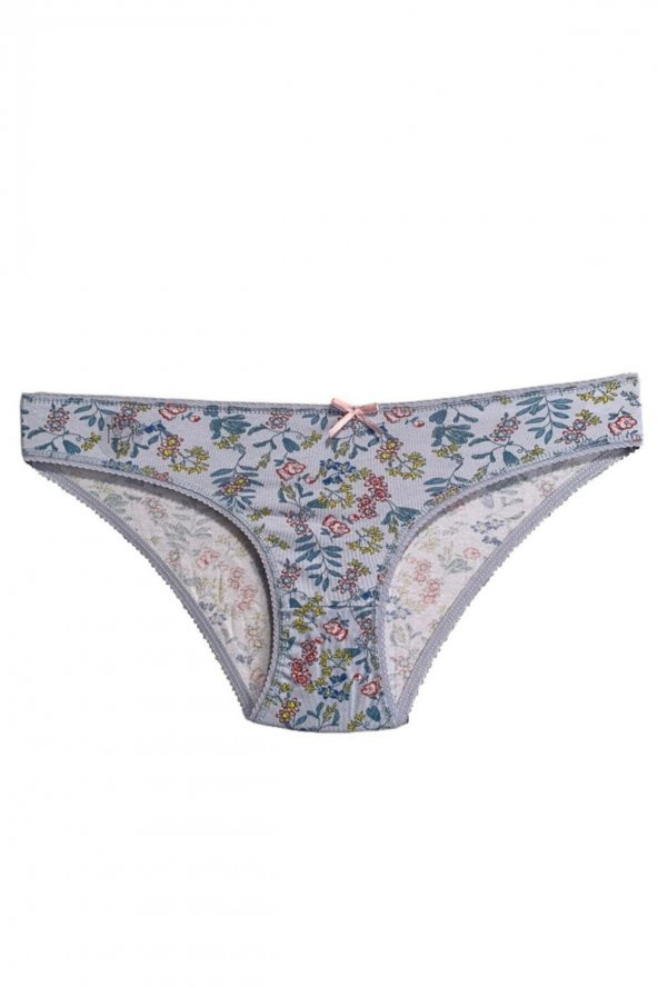 Kadın Pamuklu Slip Külot Turkuaz Renkte 7li Paket - Resim 5