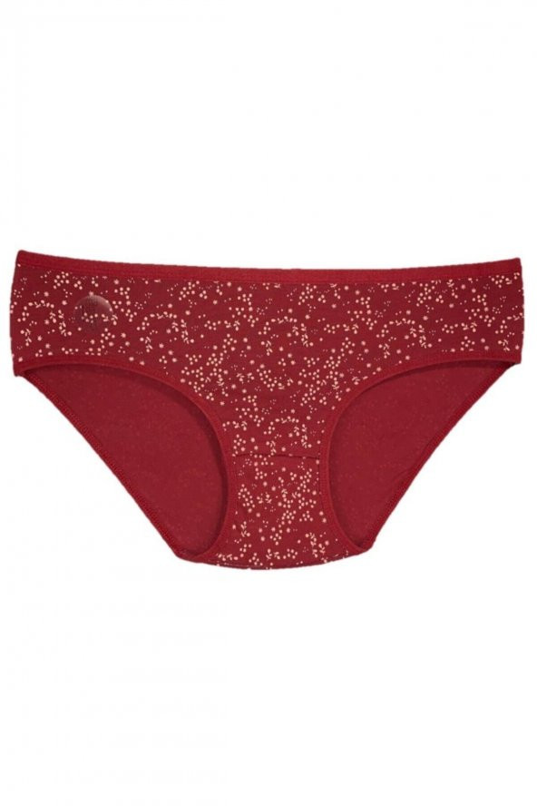 Kadın  Kiremit Rengi Ve Krem Renklerinde Pamuklu Bato Külot (Yüksek Belli) 7li Paket - Resim 2