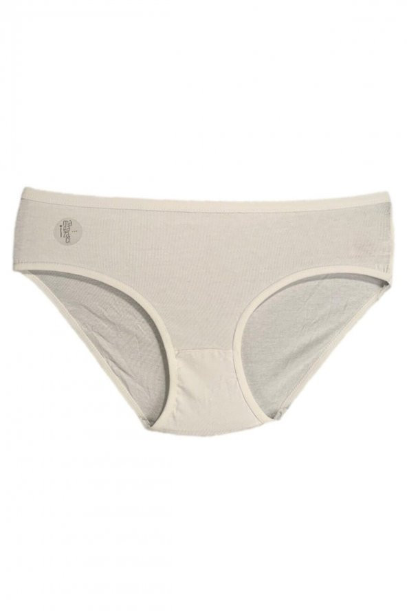 Kadın  Kiremit Rengi Ve Krem Renklerinde Pamuklu Bato Külot (Yüksek Belli) 7li Paket - Resim 3