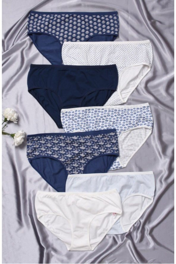 Kadın Yüksek Bel Büyük Beden Külot 7li 999 ürün görseli