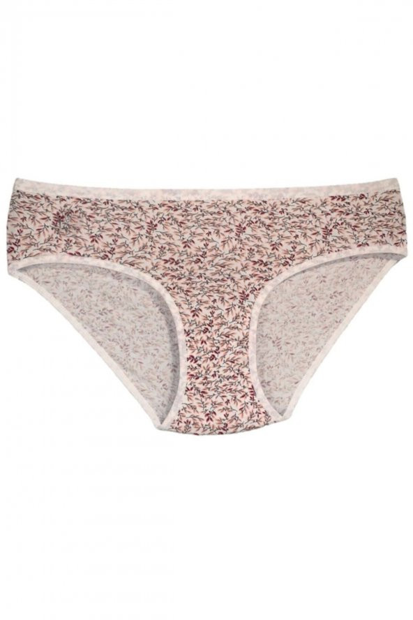 Kadın  Kiremit Rengi Ve Krem Renklerinde Pamuklu Bato Külot (Yüksek Belli) 7li Paket - Resim 5