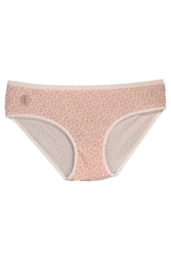 Kadın  Kiremit Rengi Ve Krem Renklerinde Pamuklu Bato Külot (Yüksek Belli) 7li Paket - Resim 8