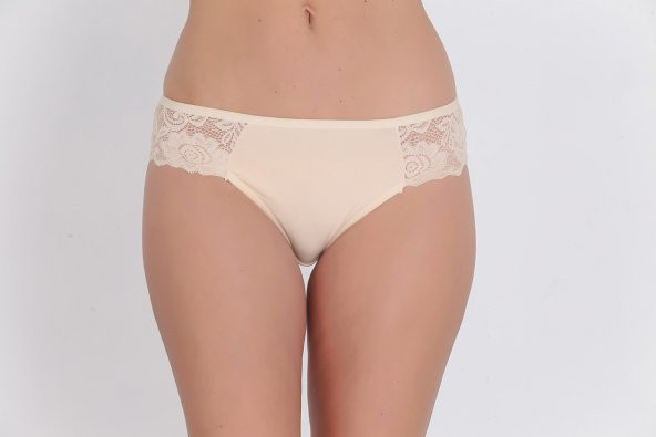 Dantel Detaylı Kadın Günlük Külot Ten ürün görseli