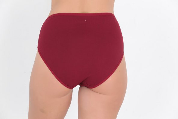 Ön ve Arka Dantel Detaylı Günlük Kadın Külot Bordo - Resim 3