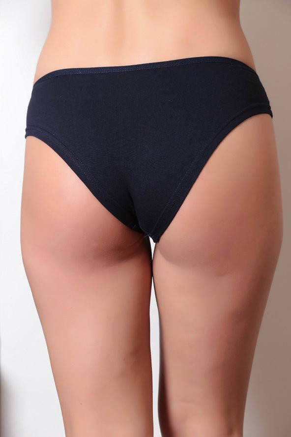 Dantel ve Fiyonk Detaylı Kadın Günlük Külot Siyah - Resim 3