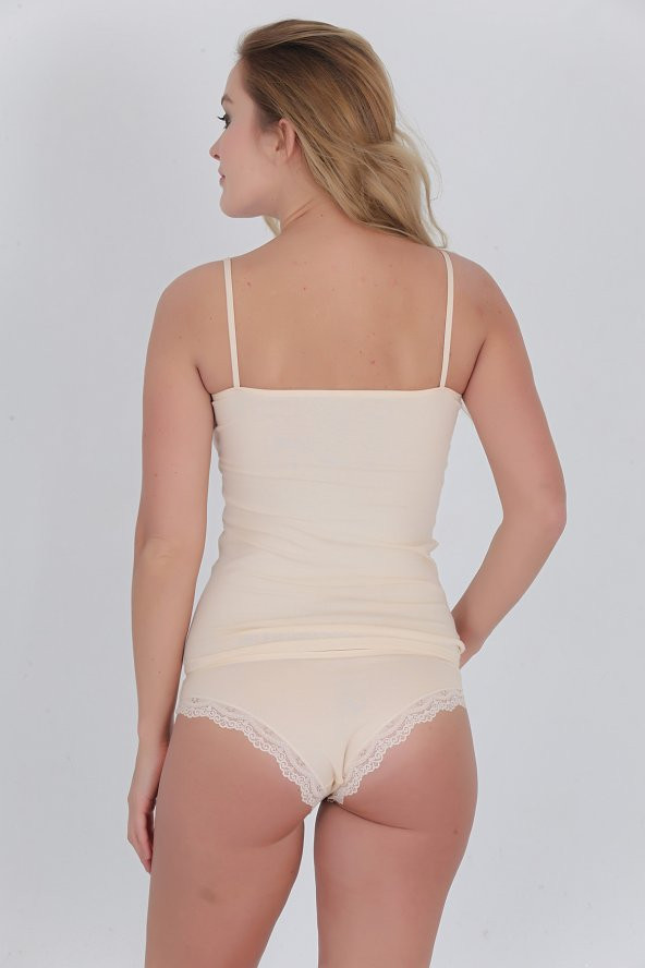 Dantelli Kadın Atlet Külot Takım - Resim 3