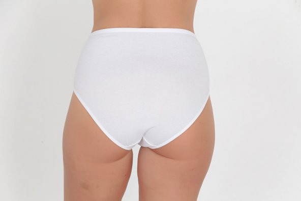 Ön ve Arka Dantel Detaylı Günlük Kadın Külot Beyaz - Resim 3