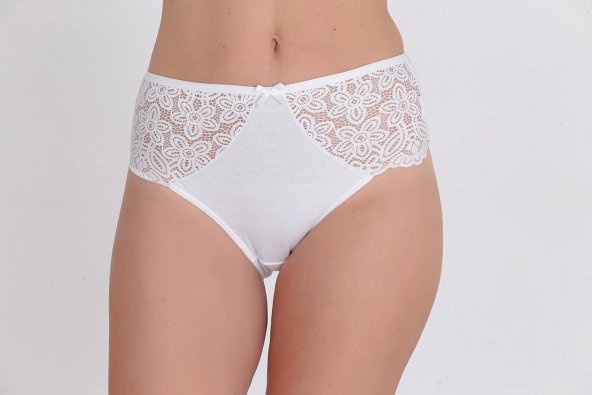 Dantel Detaylı Günlük Kadın Külot Beyaz ürün görseli