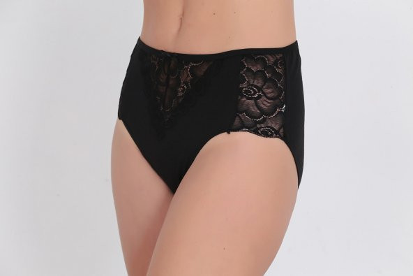 Dantel Detaylı Günlük Kadın Külot Siyah - Resim 2