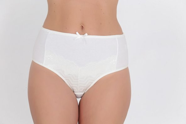 Ön ve Arka Dantel Detaylı Günlük Kadın Külot Beyaz ürün görseli