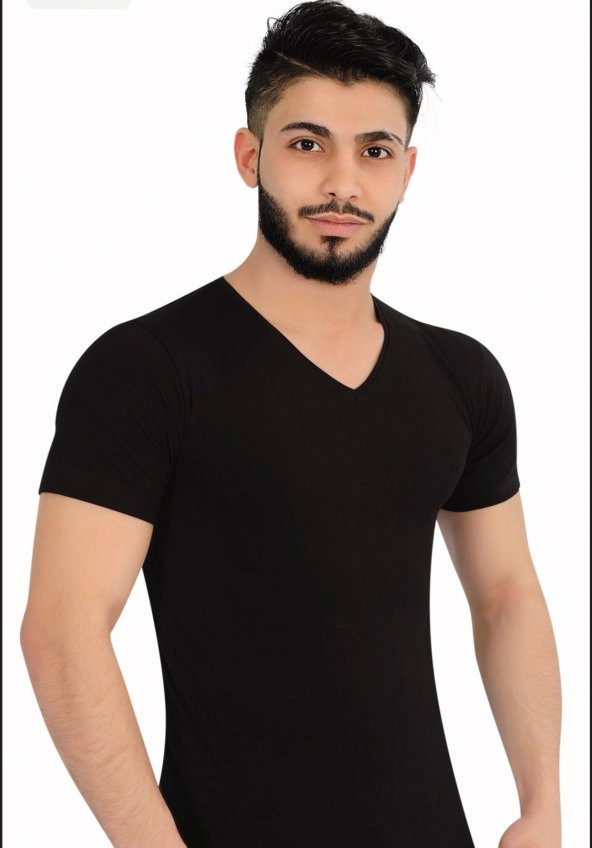 LİKRALI YARIM KOL V YAKA 2li ürün görseli