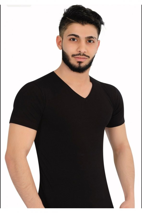 LİKRALI YARIM KOL V YAKA ürün görseli