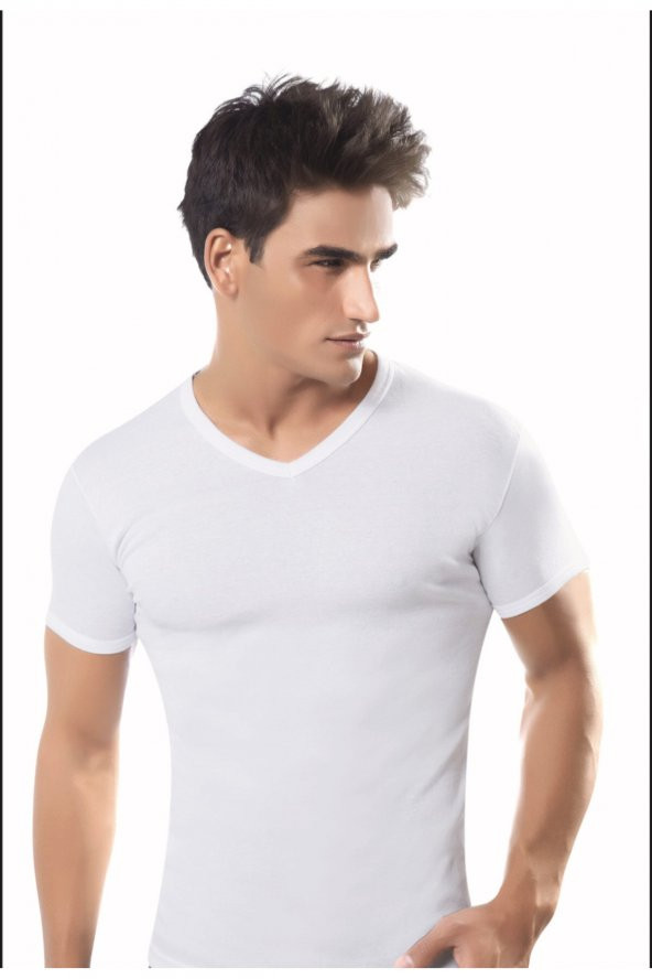 LİKRALI YARIM KOL V YAKA ürün görseli