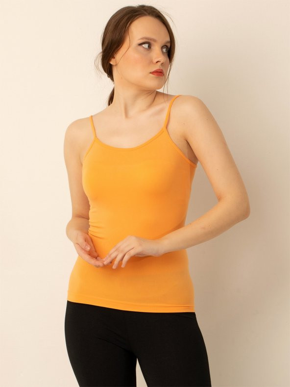 Bayan İnce Askılı Seamless Tişört - 3