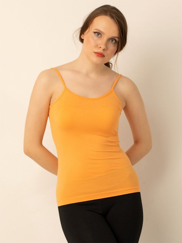 Bayan İnce Askılı Seamless Tişört - 4