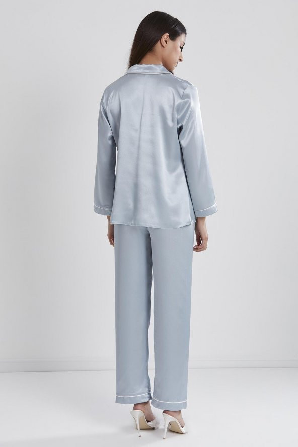 Saten Biyeli Pijama Takımı - 4