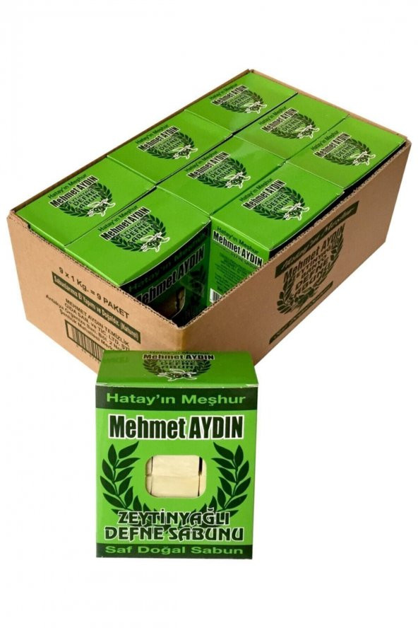 Zeytinyağlı Defne Sabunu (yeşil) 950 G X 9 Paket