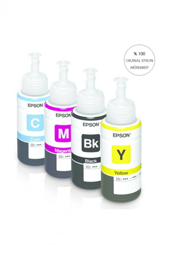 ORİJİNAL 4lü SET-TAKIM Mürekkep - T6641-6642-6643-6644 L Serileri İçin Orjinal Mürekkep - Resim 2
