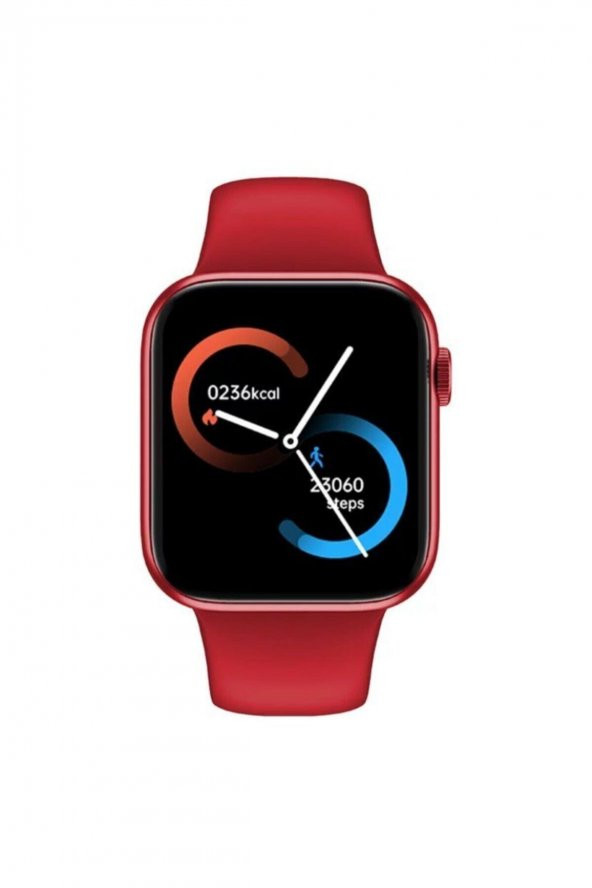 Hw56 Plus Kırmızı Smart Watch 7 Akıllı Saat Wireless Charging Çift Buton Aktif Her Telefona Uyumlu