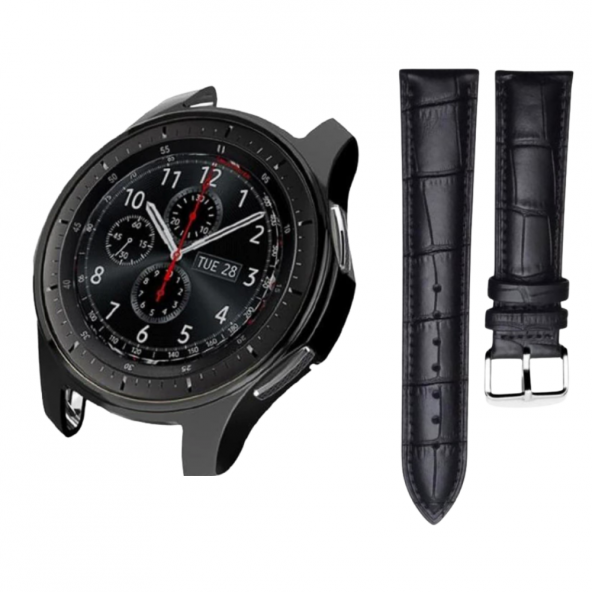 Watch 4 LRD Classic 46mm Siyah Deri Kordonlu Akıllı Saat ürün görseli