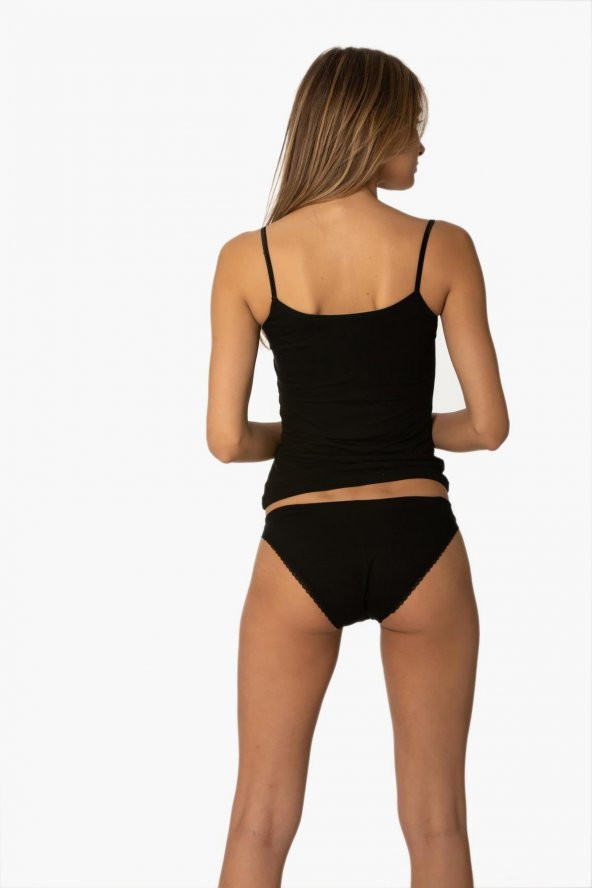 Dantelli Penye Atlet Külot / Kaşkorse Set - Resim 4