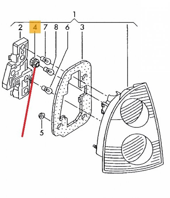 PASSAT 2001-2005 AMPUL DUY SOKETİ -OEM- - 1