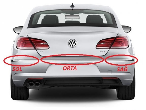 PASSAT CC 13-17 SAĞ ARKA TAMPON NİKELAJI