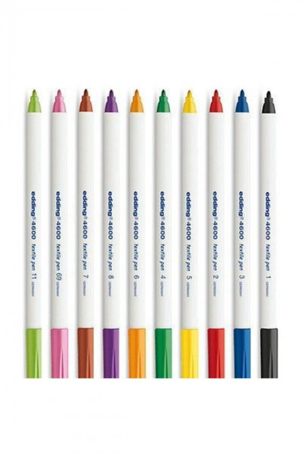 Renkli T-shirt Kumaş Boyama Tekstil Kalemi 10lu E-4600 ürün görseli