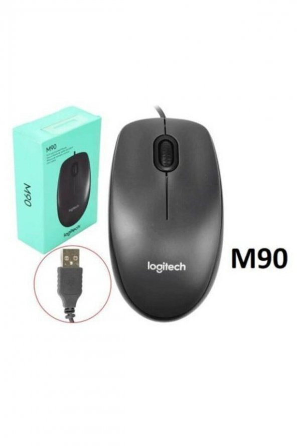 M90 Kablolu Optik Mouse Siyah