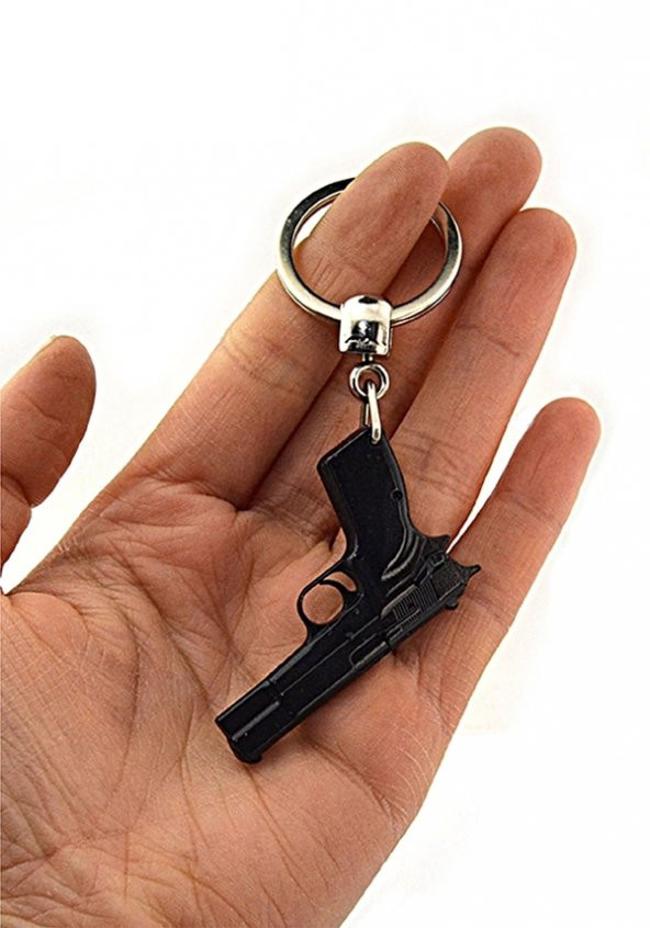 Metal Tabanca 14 lü Anahtarlık Siyah Mermi Çarkı Hediye Seti (2 li) - 3