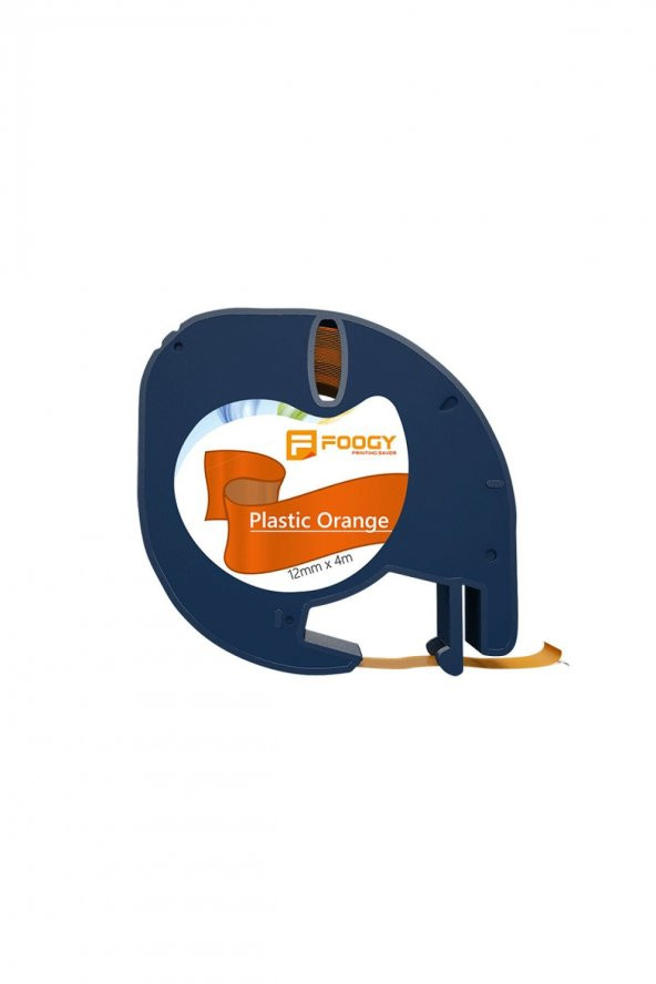 Dymo Muadili Thermal Plastik Şerit Etiket Turuncu 12 mm x 4 mt ürün görseli